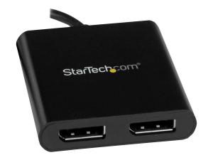 StarTech.com Hub MST USB Type-C vers 2x DisplayPort - Splitter / Répartiteur Multi Stream Transport USB-C vers 2 ports DP (MSTCDP122DP) - Adaptateur DisplayPort - 24 pin USB-C (M) pour DisplayPort (F) - Displayport 1.2/Thunderbolt 3 - 38.6 m - alimentation USB, support 4K30Hz (3840 x 2160), support 2 560 x 1 600 (WQXGA) 60 Hz - noir - pour P/N: BNDTB10GI, BNDTB210GSFP, BNDTB310GNDP, BNDTB410GSFP, BNDTB4M2E1, BNDTBUSB3142 - MSTCDP122DP - Câbles vidéo