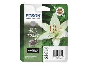 Epson T0597 - 13 ml - noir clair - original - blister - cartouche d'encre - pour Stylus Photo R2400 - C13T05974010 - Cartouches d'imprimante
