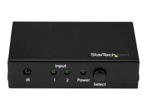 StarTech.com Switch HDMI - 2 ports - Commutateur HDMI 2x1 - Ultra HD 4K 60 Hz - Commutateur vidéo/audio - 2 x HDMI - de bureau - pour P/N: SVA5H2NEUA - VS221HD20 - Commutateurs audio et vidéo