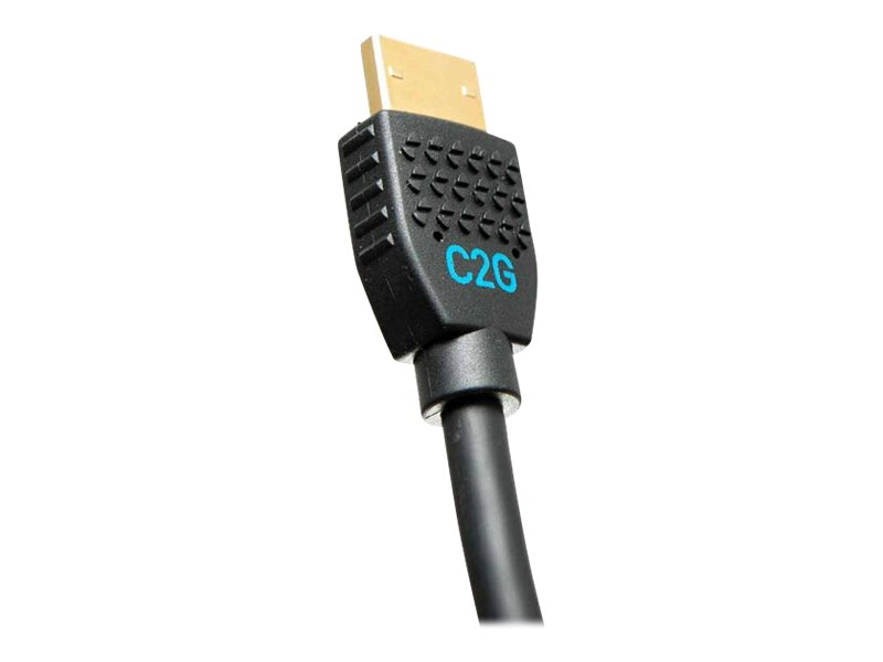 C2G 1ft 4K HDMI Cable - Performance Series Cable - Ultra Flexible - M/M - High Speed - câble HDMI - HDMI mâle pour HDMI mâle - 30 cm - noir - C2G10373 - Câbles HDMI