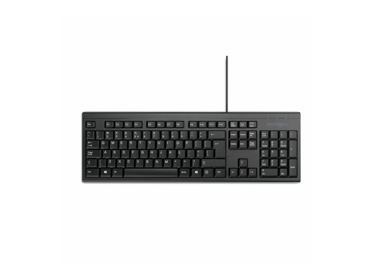 Kensington KB100 EQ - Clavier - full size - USB - AZERTY - Français - noir - K63727FR - Claviers