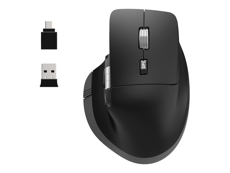 PORT Connect Professional ULTIMATE - Souris - rechargeable - optique - 6 boutons - sans fil - 2.4 GHz, Bluetooth - récepteur sans fil USB - 910203 - Souris