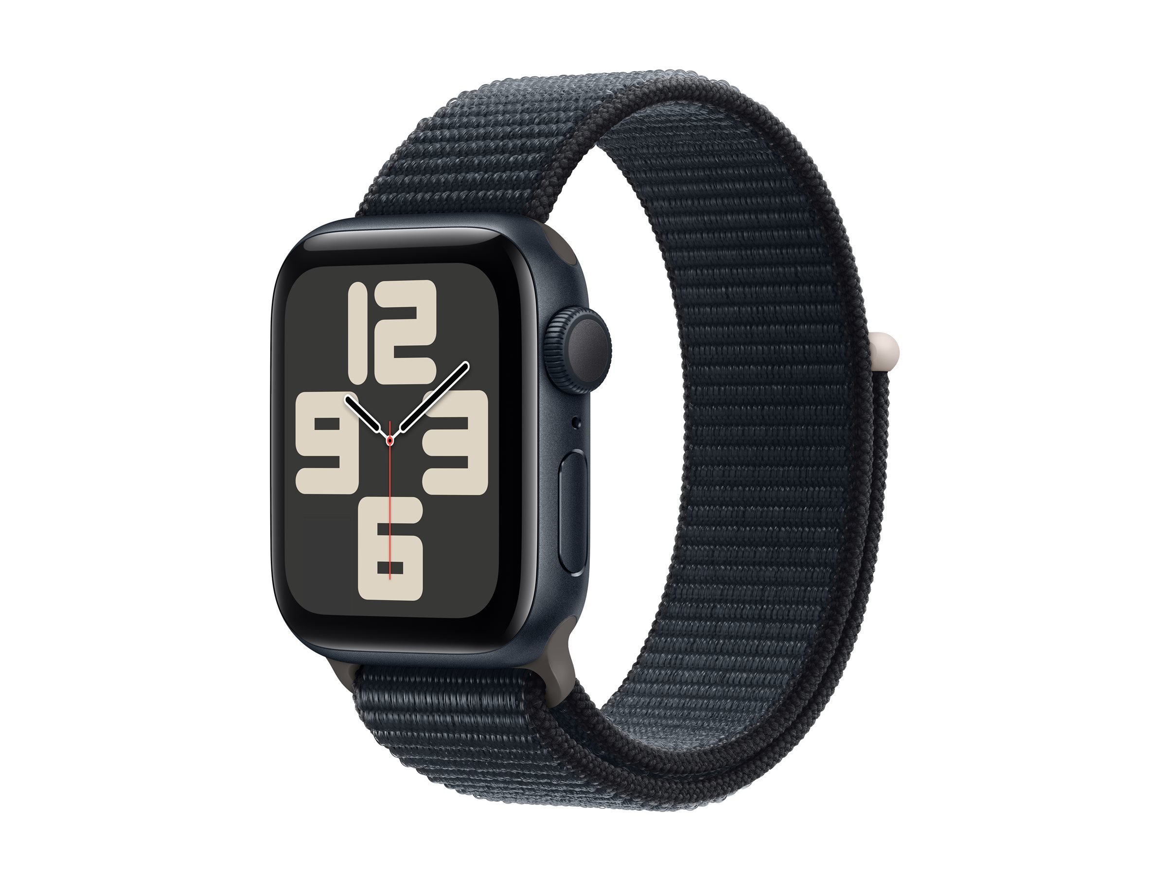 Apple Watch SE (GPS) - 2e génération - 40 mm - aluminium minuit - montre intelligente avec boucle sport - textile - minuit - taille du poignet : 145-220 mm - 32 Go - Wi-Fi, Bluetooth - 26.4 g - MRE03QF/A - Montres intelligentes