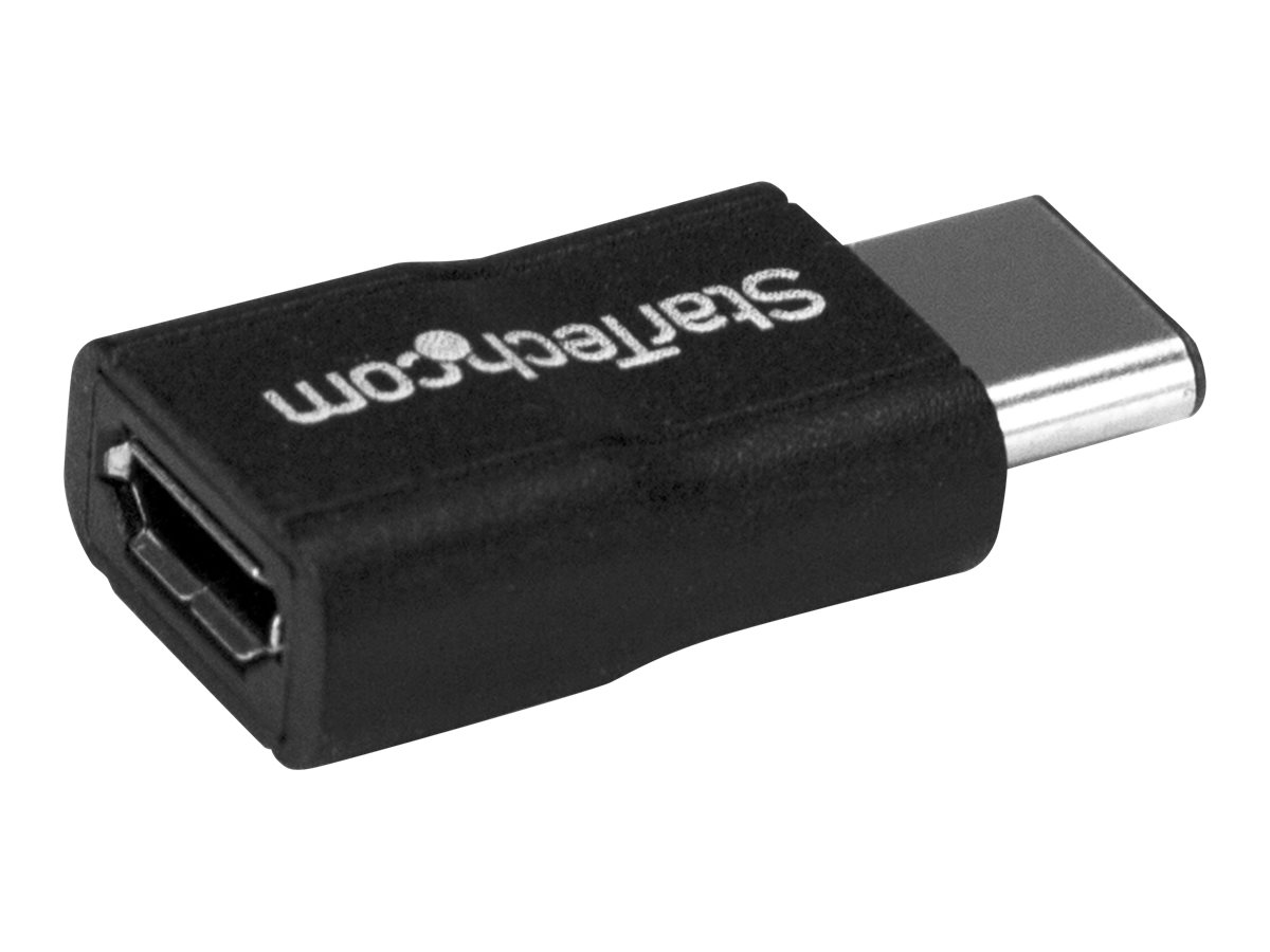 StarTech.com Adaptateur USB 2.0 USB-C vers Micro USB - M/F - Convertisseur USB Type-C pour Nokia N1, Nexus 6P/5X et plus - Adaptateur USB - 24 pin USB-C (M) pour Micro-USB de type B (F) - USB 2.0 - noir - USB2CUBADP - Câbles USB