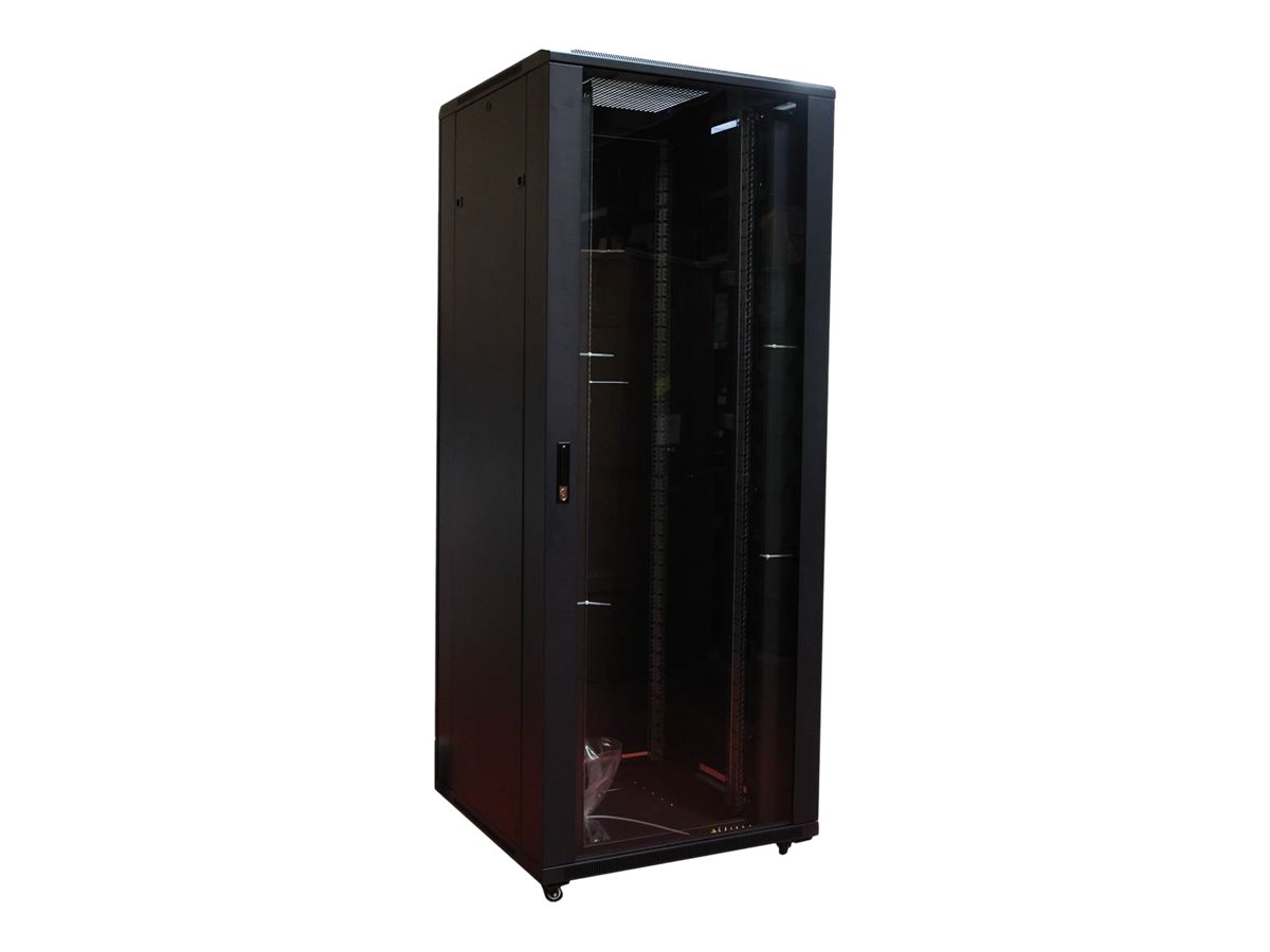 Uniformatic - Armoire de rack (vertical) - armoire - montable sur sol - RAL 9005, noir anthracite - 42U - 19" - 27498 - Accessoires pour serveur