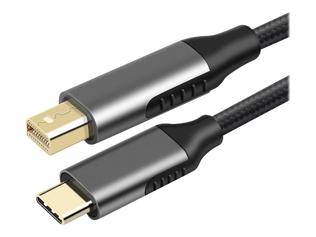 DLH - Câble adaptateur - 24 pin USB-C (M) pour Mini DisplayPort (M) - 1.8 m - support pour 4K60Hz - noir - DY-TU4733 - Câbles vidéo