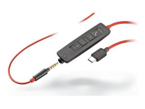 Poly Blackwire 3225 - 3300 Series - micro-casque - sur-oreille - filaire - USB, jack 3,5mm - noir - Certifié Skype, Certifié Avaya, certifié Cisco Jabber - 80S11AA - Écouteurs