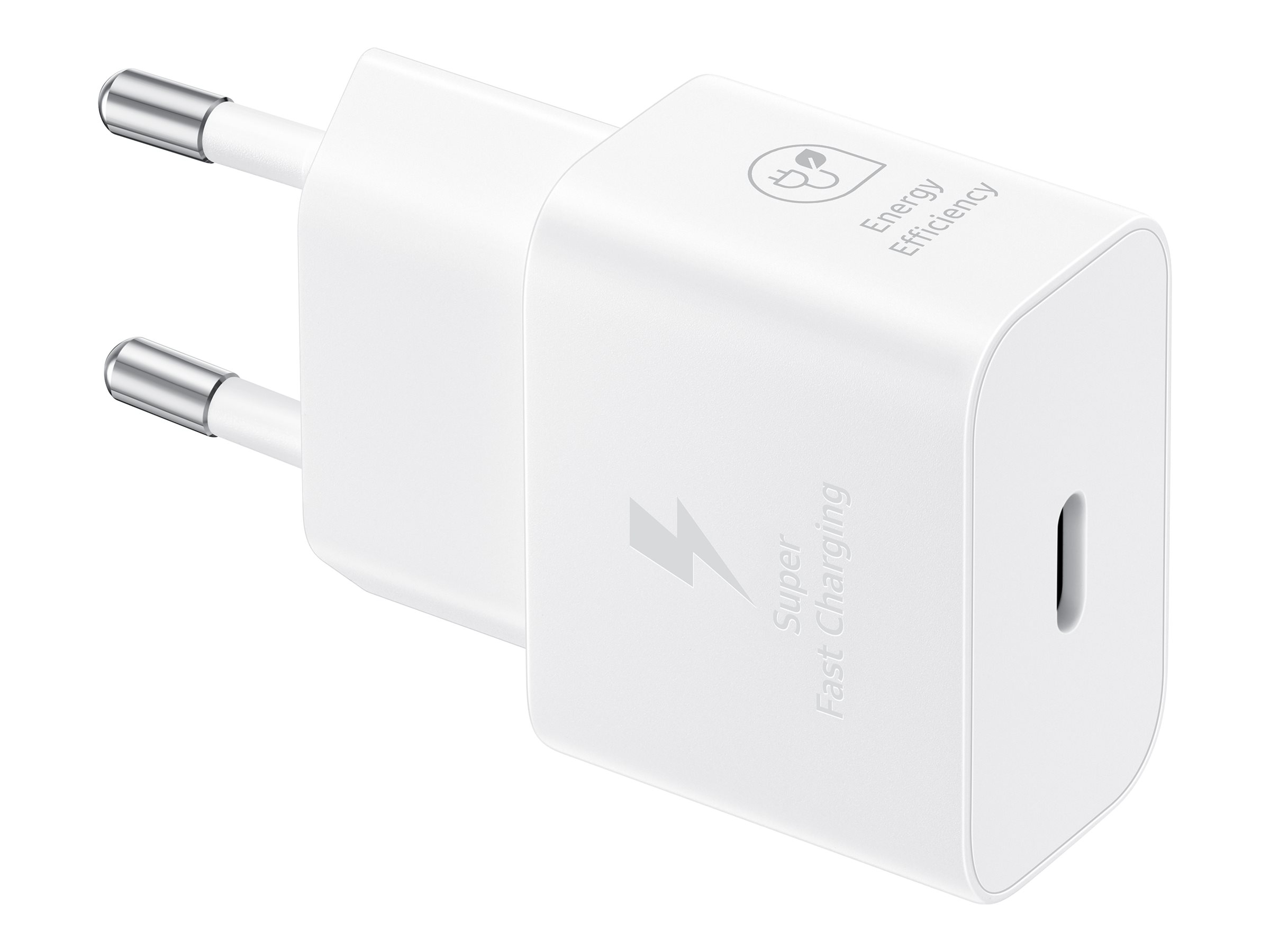 Samsung EP-T2510X - Adaptateur secteur - avec câble de données - 25 Watt - 3 A - PD 3.0, SFC, PD/PPS (24 pin USB-C) - sur le câble : USB-C - blanc - EP-T2510XWEGEU - Adaptateurs électriques et chargeurs