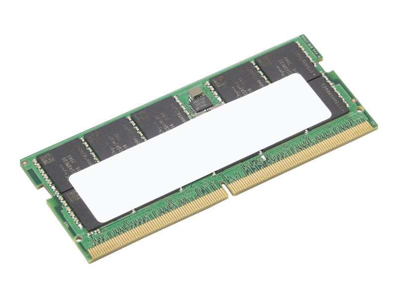 Lenovo ThinkPad - DDR5 - module - 16 Go - SO DIMM 262 broches - 4800 MHz / PC4-38400 - ECC - Campus - vert - pour ThinkPad P16 Gen 1 21D6, 21D7; ThinkStation P360 Ultra 30G1, 30G2 - 4X71K08909 - Mémoire pour ordinateur portable