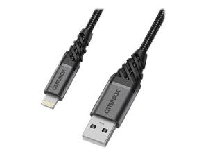 OtterBox Premium - Câble Lightning - USB mâle pour Lightning mâle - 2 m - noir cendre foncé - 78-52644 - Accessoires pour systèmes audio domestiques