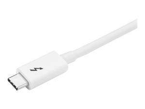 StarTech.com 3.3ft (1m) Thunderbolt 3 Cable, 20Gbps, 100W PD, 4K Video, Thunderbolt-Certified, Compatible w/ TB4/USB 3.2/DisplayPort - Câble Thunderbolt - 24 pin USB-C (M) pour 24 pin USB-C (M) - USB 3.1 Gen 2 / Thunderbolt 3 / DisplayPort 1.2 - 1 m - support 4K - blanc - pour P/N: CDP2HDUACP, CDP2HDUACPW - TBLT3MM1MW - Câbles spéciaux