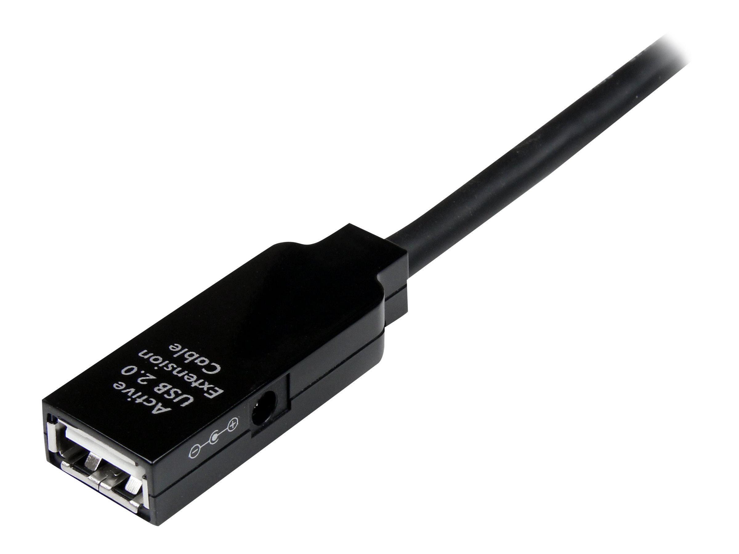 StarTech.com Câble d'extension USB 2.0 actif 35 m - M/F - Rallonge de câble USB - USB (M) pour USB (F) - USB 2.0 - 35 m - actif - noir - pour P/N: SVA5H2NEUA, UUSBOTG - USB2AAEXT35M - Câbles USB