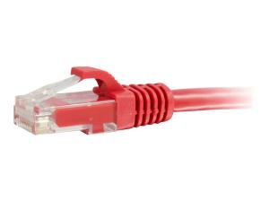 C2G Cat6 Booted Unshielded (UTP) Network Patch Cable - Cordon de raccordement - RJ-45 (M) pour RJ-45 (M) - 3 m - UTP - CAT 6 - moulé, sans crochet, bloqué - rouge - 83449 - Câbles à paire torsadée