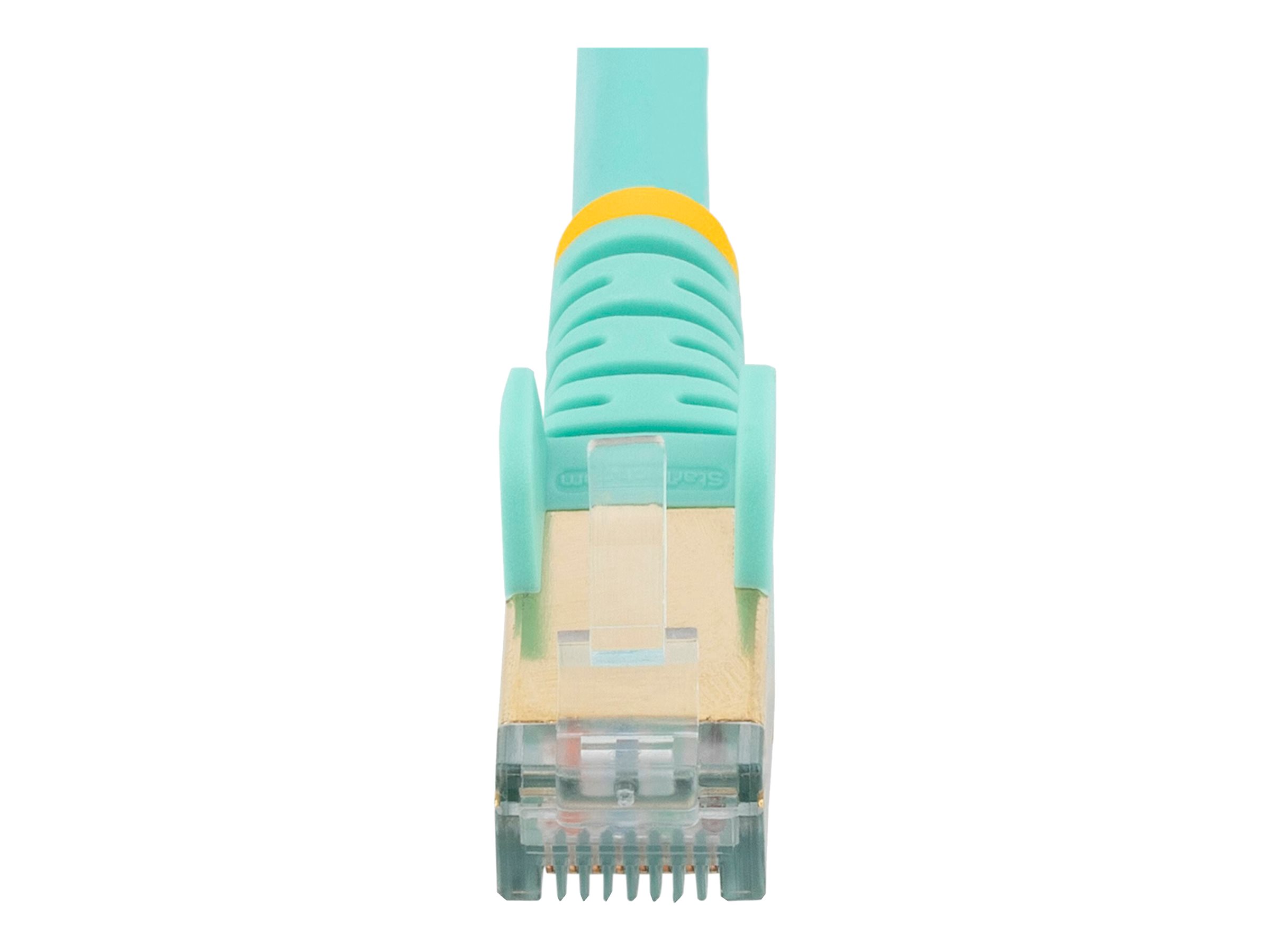 StarTech.com Cable reseau Ethernet RJ45 Cat6 de 5 m - Cordon de brassage blinde Cat 6 STP sans crochet - Fil Gigabit aqua (6ASPAT5MAQ) - Cordon de raccordement - RJ-45 (M) pour RJ-45 (M) - 5 m - STP - CAT 6a - moulé, sans crochet - turquoise - 6ASPAT5MAQ - Câbles de raccordement