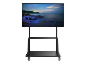 Eaton Tripp Lite Series Heavy-Duty Rolling TV Cart for 60" to 105" Flat-Screen Displays, Locking Casters, Black - Chariot - pour écran plat/tableau blanc/ordinateur portable/équipement audiovisuel - acier - noir - Taille d'écran : 60"-105" - DMCS60105XXDD - Chariots