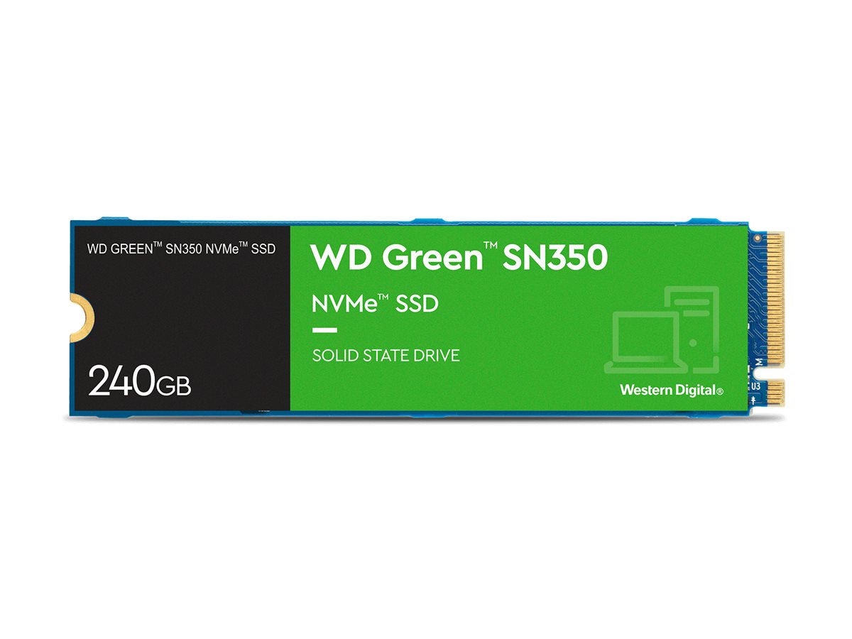 WD Green SN350 NVMe SSD WDS240G2G0C-00AJM0 - SSD - 240 Go - interne - M.2 2280 - PCIe 3.0 x4 (NVMe) - WDS240G2G0C-00AJM0 - Disques SSD