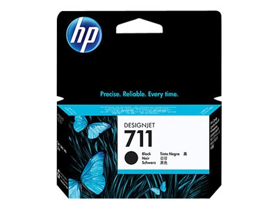 HP 711 - 38 ml - noir - original - DesignJet - cartouche d'encre - pour DesignJet T100, T120, T120 ePrinter, T125, T130, T520, T520 ePrinter, T525, T530 - CZ129A - Cartouches d'imprimante
