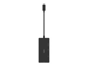 Belkin - Adaptateur vidéo - 24 pin USB-C mâle pour HD-15 (VGA), DVI-I, HDMI, DisplayPort femelle - noir - support 4K - AVC003btBK - Accessoires pour téléviseurs