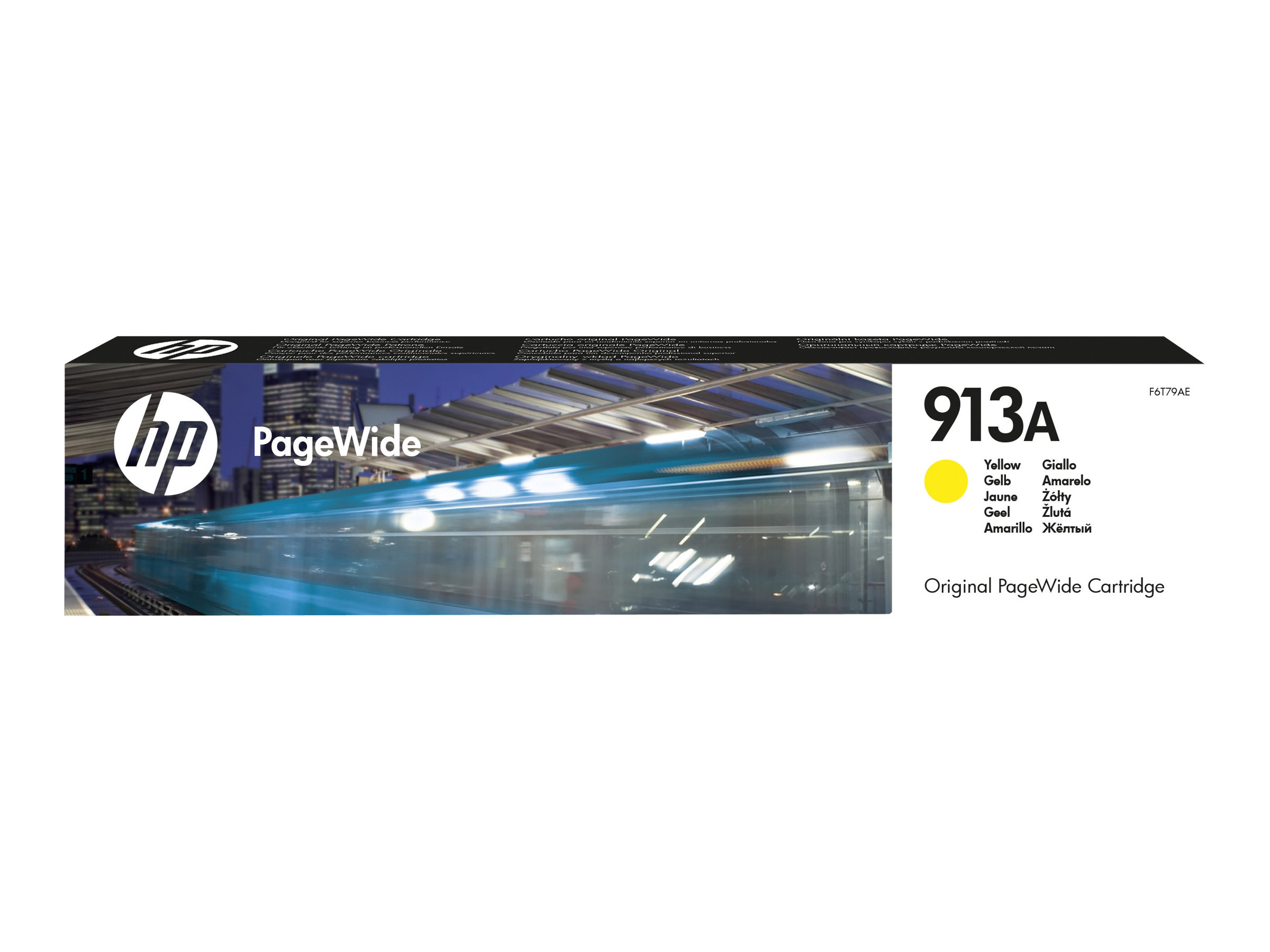HP 913A - Jaune - original - PageWide - cartouche d'encre - pour PageWide 352, 377, MFP 377; PageWide Pro 452, 477, 552, 577, MFP 477 - F6T79AE - Cartouches d'imprimante