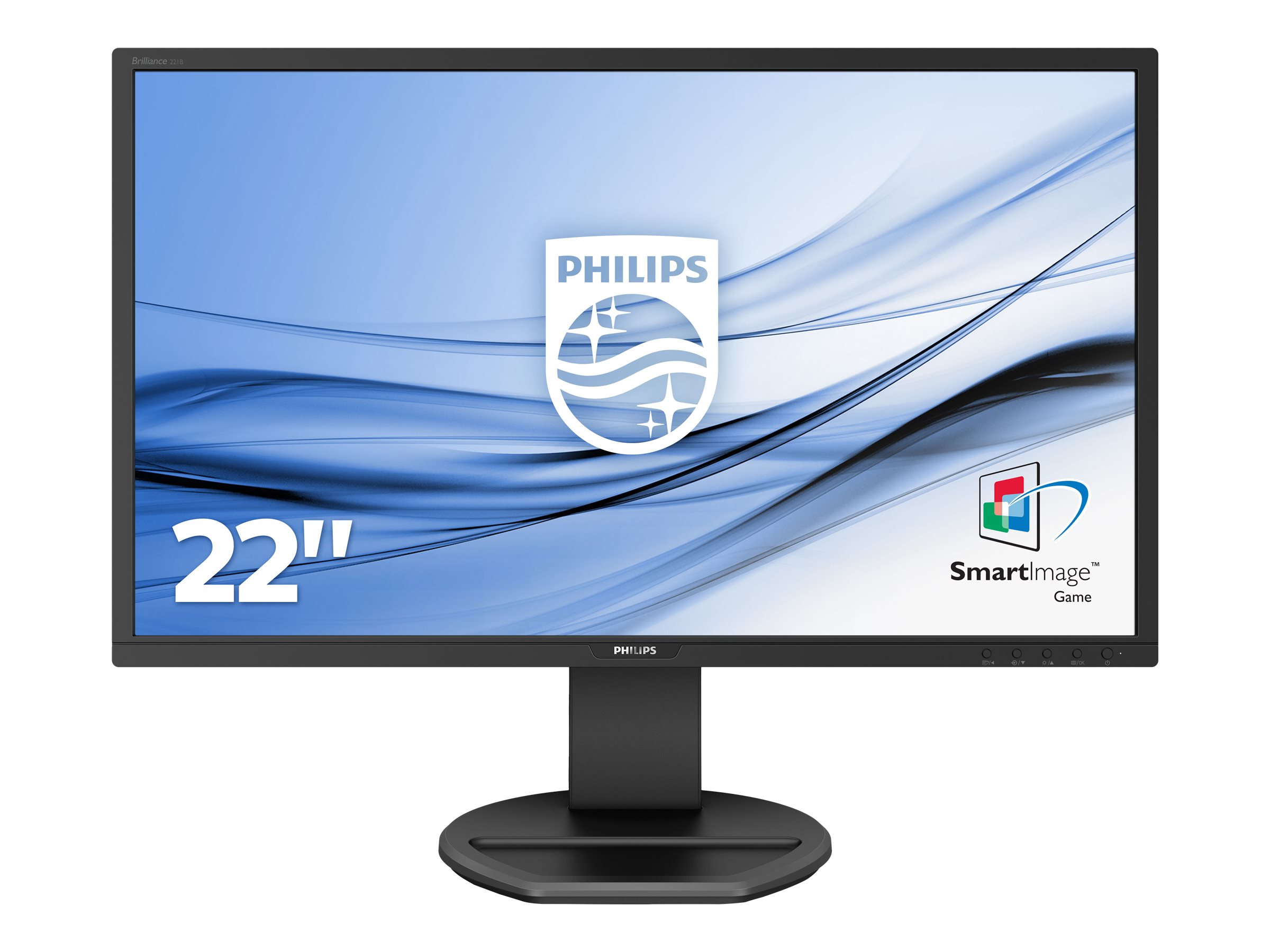 Philips B Line 221B8LJEB - Écran LED - 22" (22" visualisable) - 1920 x 1080 Full HD (1080p) @ 60 Hz - TN - 250 cd/m² - 1000:1 - 1 ms - HDMI, VGA - haut-parleurs - noir texturé - 221B8LJEB/00 - Écrans d'ordinateur