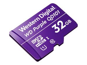 WD Purple SC QD101 WDD032G1P0C - Carte mémoire flash - 32 Go - UHS-I U1 / Class10 - micro SDHC - violet - WDD032G1P0C - Cartes flash
