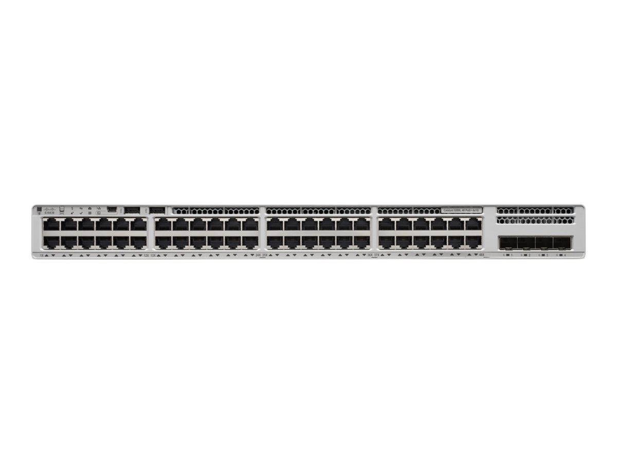 Cisco Catalyst 9200L - Network Essentials - commutateur - C3 - Géré - 48 x 10/100/1000 (PoE+) + 4 x 10 Gigabit SFP+ - Montable sur rack - PoE+ - C9200L-48P-4X-E - Concentrateurs et commutateurs gigabit