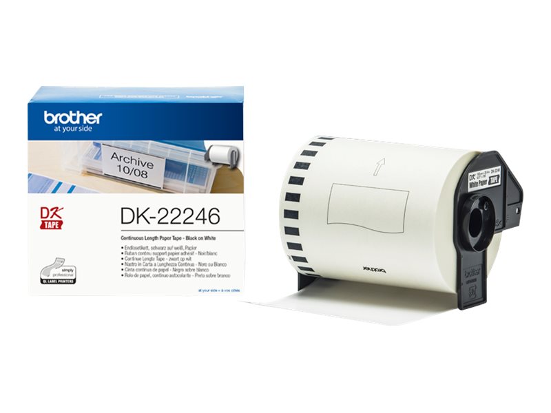 Brother DK-22246 - Papier - noir sur blanc - Rouleau (10,3 cm x 30,48 m) 1 rouleau(x) étiquettes continues - pour Brother QL-1050, QL-1060N, QL-1100 - DK22246 - Étiquettes à imprimer