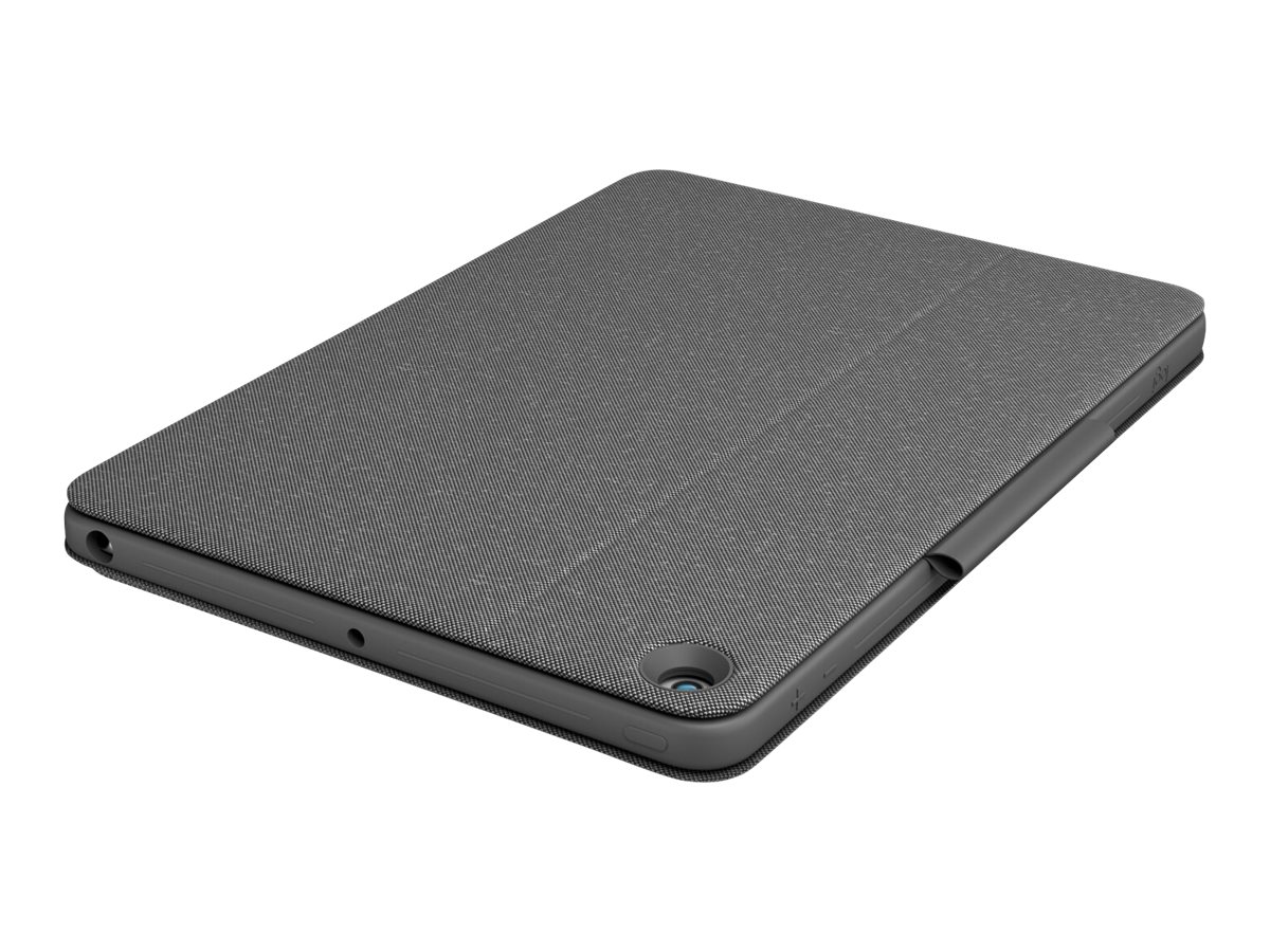 Logitech Combo Touch - Clavier et étui - avec trackpad - rétroéclairé - Apple Smart connector - QWERTY - R.-U. - graphite - pour Apple 10.2-inch iPad (7ème génération, 8ème génération, 9ème génération) - 920-009629 - Claviers