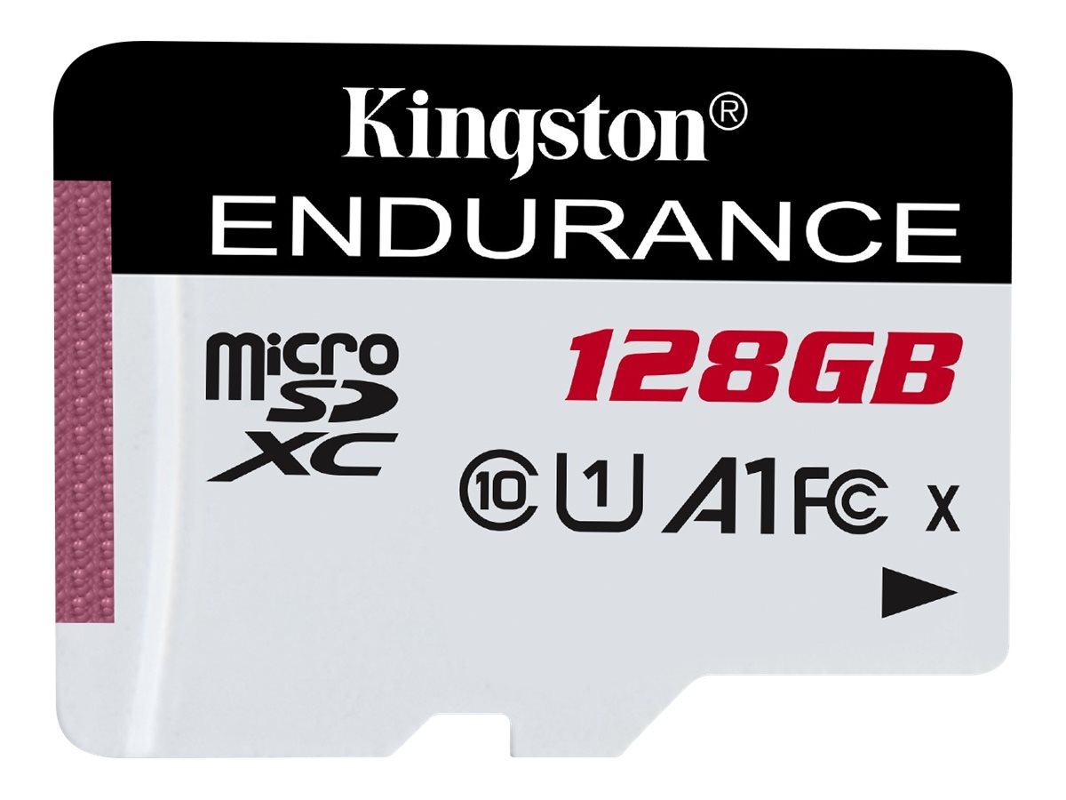 Kingston High Endurance - Carte mémoire flash - 128 Go - A1 / UHS-I U1 / Class10 - microSDXC UHS-I - SDCE/128GB - Cartes flash