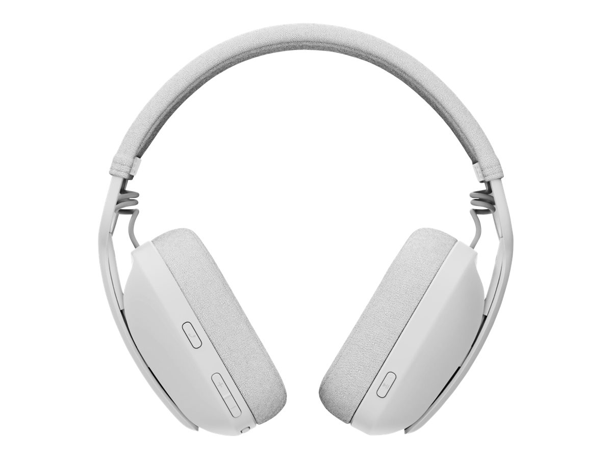 Logitech Zone Vibe 100 - Micro-casque - circum-aural - Bluetooth - sans fil - blanc cassé - 981-001219 - Écouteurs