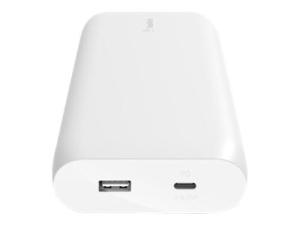 Belkin BOOST CHARGE - Banque d'alimentation - 20000 mAh - 30 Watt - Fast Charge, PD - 2 connecteurs de sortie (USB, 24 pin USB-C) - blanc - BPB002BTWT - Batteries spécifiques