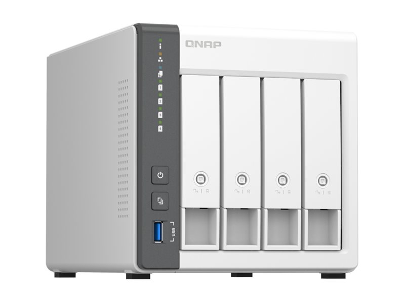 QNAP TS-433 - Serveur NAS - 4 Baies - SATA 6Gb/s - RAID RAID 0, 1, 5, 6, 10, 50, JBOD, 60 - RAM 4 Go - Gigabit Ethernet / 2.5 Gigabit Ethernet - iSCSI support - TS-433-4G - NAS