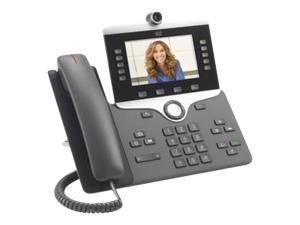 Cisco IP Phone 8845 - Visiophone IP - avec appareil photo numérique, Interface Bluetooth - SIP, SDP - 5 lignes - Charbon - Conformité TAA - CP-8845-3PCC-K9= - Téléphones filaires
