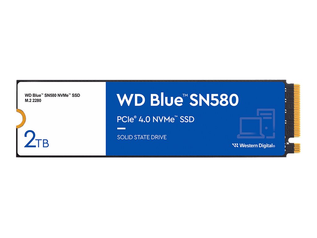 WD Blue SN580 WDS200T3B0E - SSD - 2 To - interne - M.2 2280 - PCIe 4.0 x4 (NVMe) - WDS200T3B0E-00CHF0 - Disques SSD