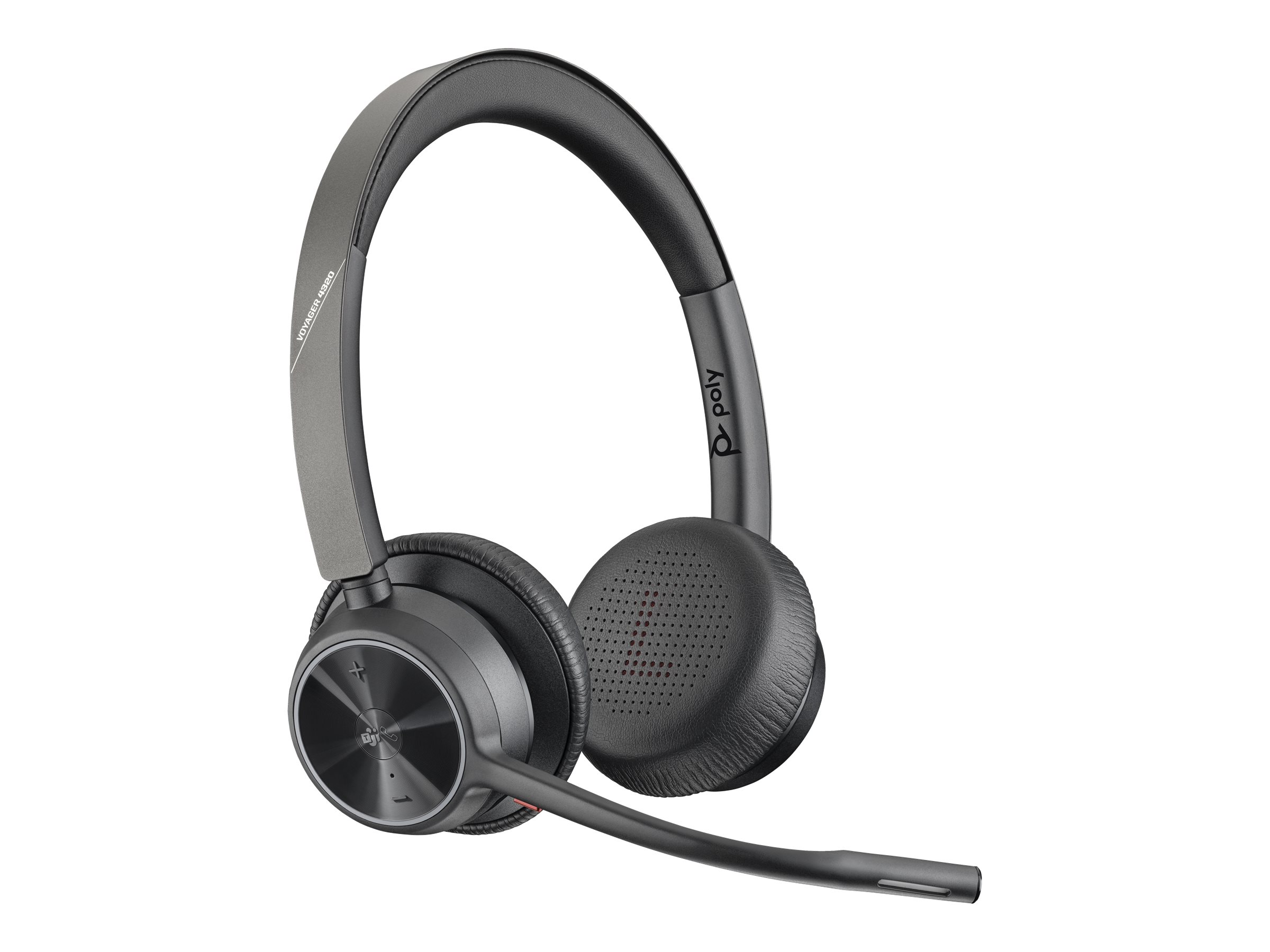 Poly Voyager 4320-M - Micro-casque - sur-oreille - Bluetooth - sans fil, filaire - USB-A via adaptateur Bluetooth - noir - certifié Zoom, Certifié pour Microsoft Teams - 77Y98AA - Écouteurs