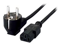 Uniformatic - Câble d'alimentation - power CEE 7/7 (M) incliné pour power IEC 60320 C13 droit - 15 m - moulé - noir - 46007 - Câbles d'alimentation