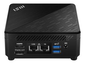 MSI Cubi 5 12M 054EU - Mini PC - Core i5 1235U / jusqu'à 4.4 GHz - RAM 16 Go - SSD 512 Go - NVMe - Carte graphique Intel Iris Xe - Gigabit Ethernet, 2.5 Gigabit Ethernet, IEEE 802.11ax (Wi-Fi 6E), Bluetooth 5.3 - 802.11a/b/g/n/ac/ax (Wi-Fi 6E), Bluetooth 5.3 - Win 11 Pro - moniteur : aucun - noir - 9S6-B0A811-054 - Ordinateurs de bureau