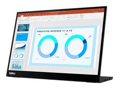 Lenovo ThinkVision M14d - Écran LED - 14" - portable - 2240 x 1400 @ 60 Hz - IPS - 375 cd/m² - 1500:1 - 6 ms - 2xUSB-C - noir corbeau - Campus - 63AAUAT6WL - Écrans d'ordinateur