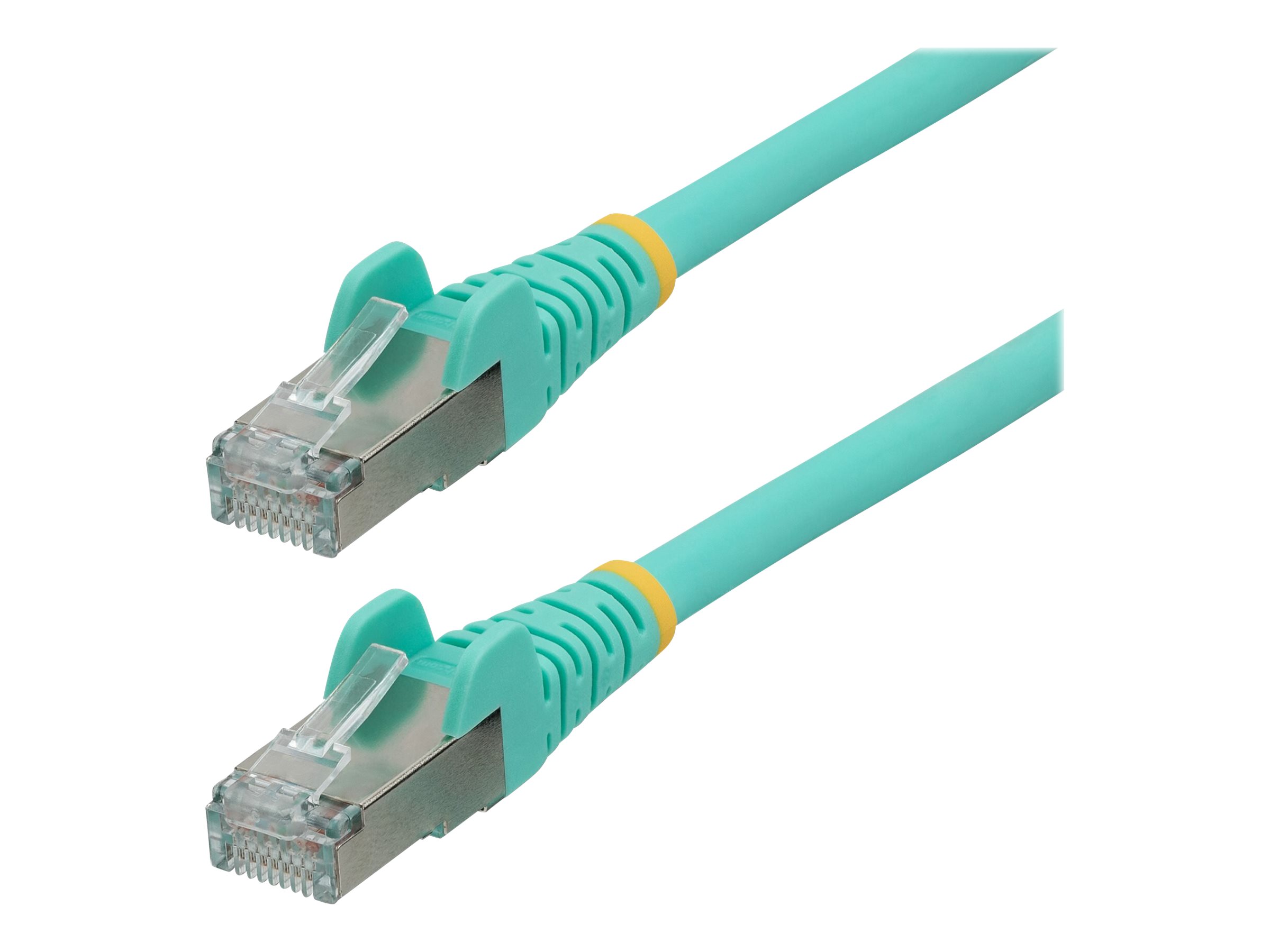 StarTech.com Câble Ethernet CAT6a 10m - LSZH, 10 GbE 100W PoE S/FTP - Cordon de raccordement - RJ-45 (M) pour RJ-45 (M) - 10 m - S/FTP - CAT 6a - IEEE 802.3bt - sans crochet, bloqué, moulé, sans halogène - turquoise - NLAQ-10M-CAT6A-PATCH - Câbles à paire torsadée