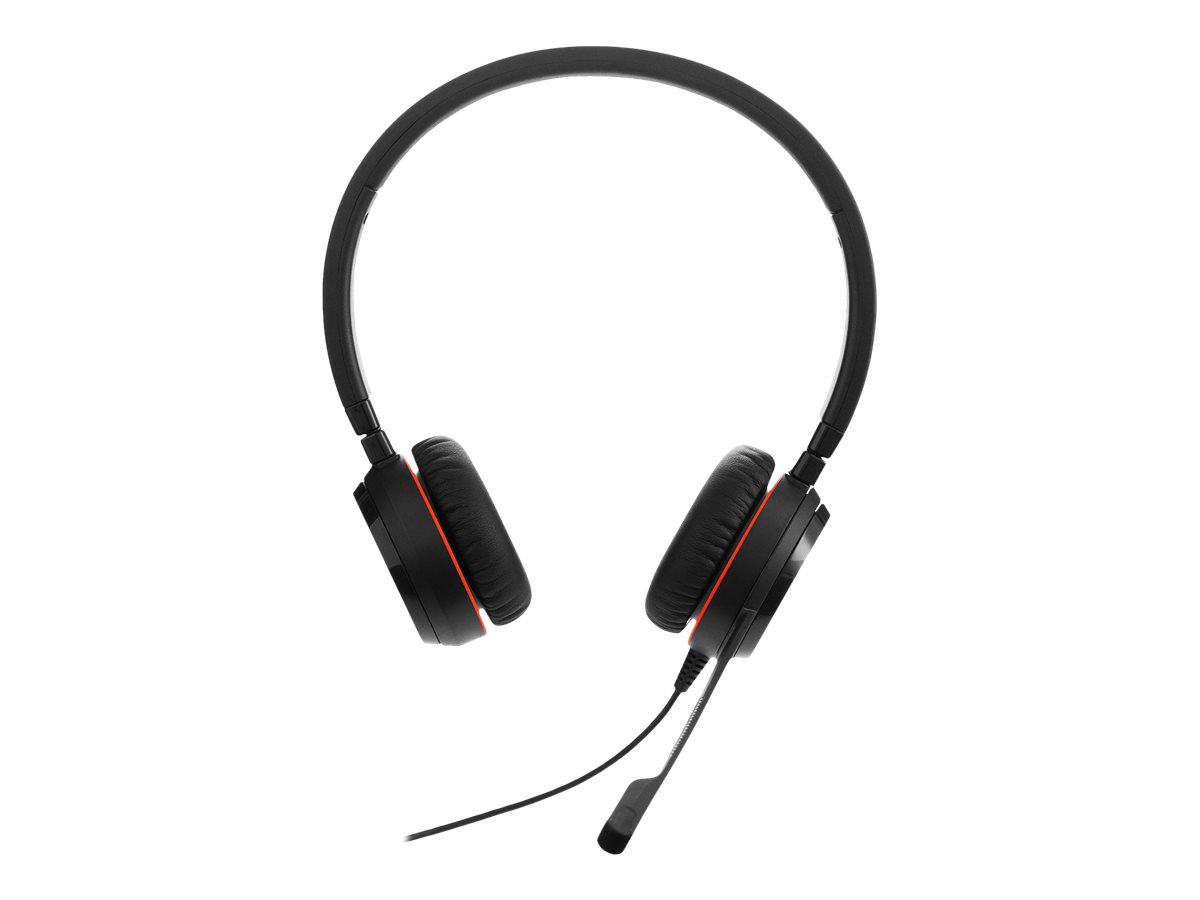 Jabra Evolve 20SE MS stereo - Micro-casque - sur-oreille - filaire - USB-C, USB-A - isolation acoustique - Certifié pour Microsoft Teams - 4999-823-369 - Écouteurs