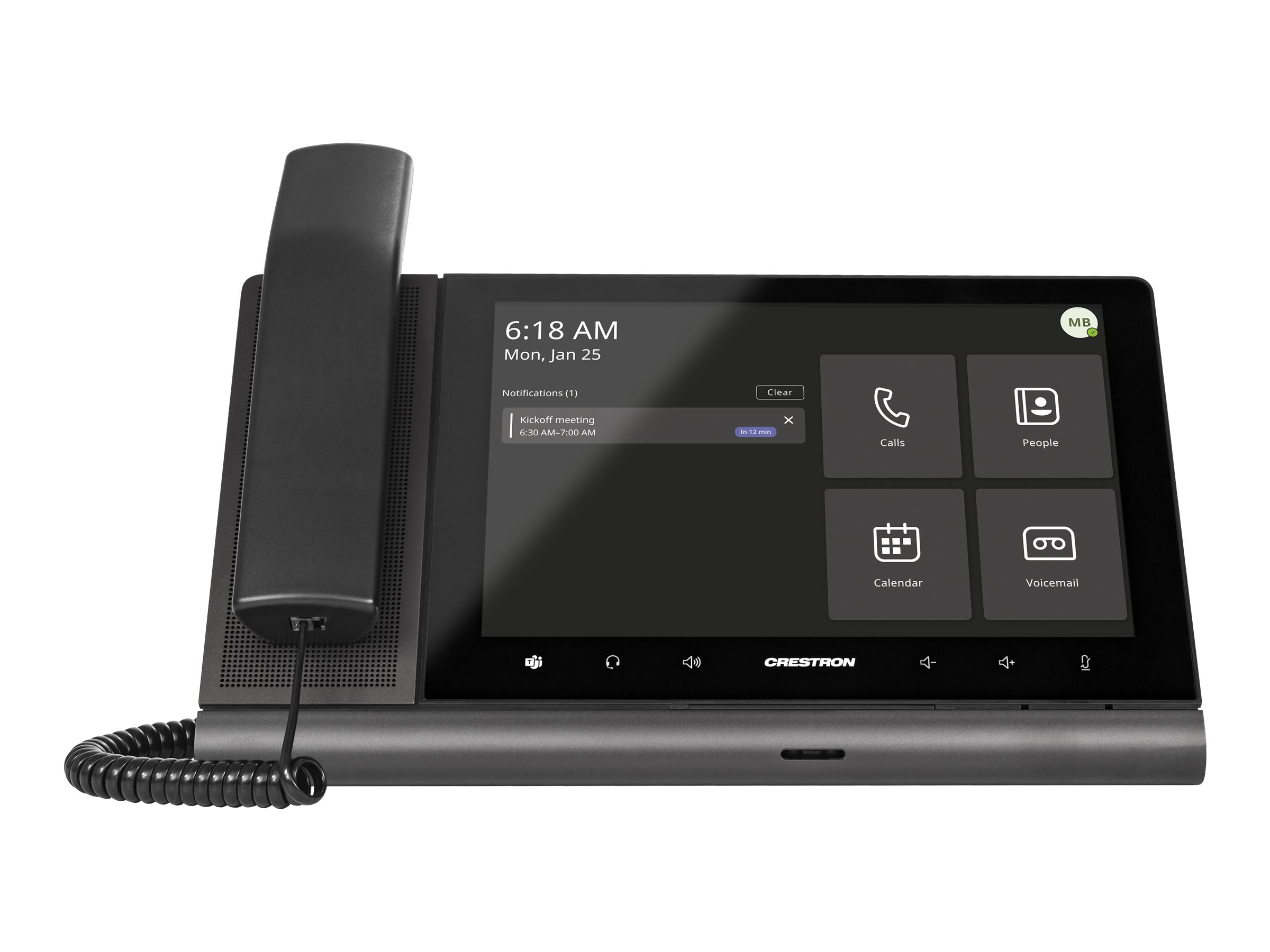 Crestron Flex UC-P10-T-HS-I - Pour Microsoft Teams - visiophone IP - avec Interface Bluetooth - SRTP - UC-P10-T-HS-I - Téléphones filaires