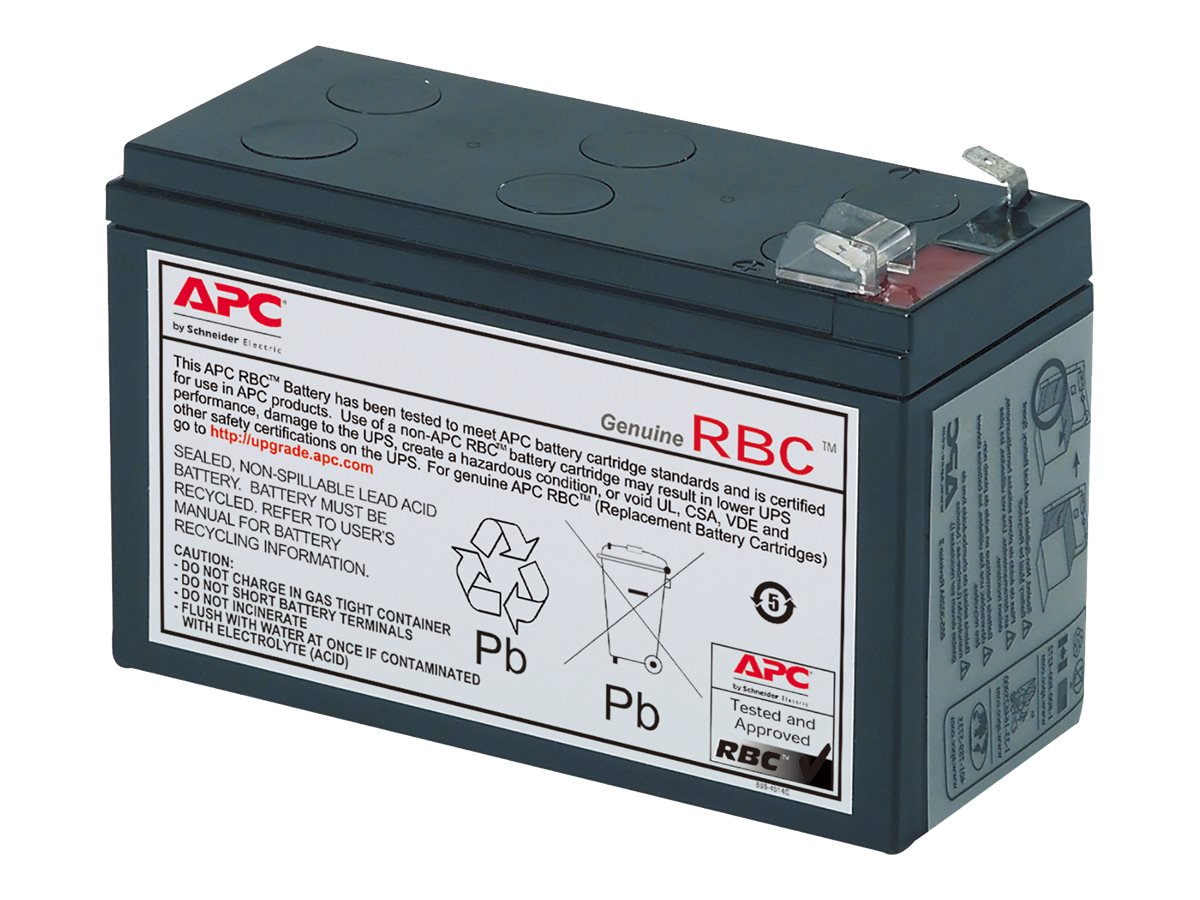 Cartouche de batterie de rechange APC #17 - Batterie d'onduleur - 1 x batterie - Acide de plomb - noir - pour P/N: BE850G2, BE850G2-CP, BE850G2-FR, BE850G2-IT, BE850G2-SP, BVN900M1, BVN950M2 - RBC17 - Batteries UPS