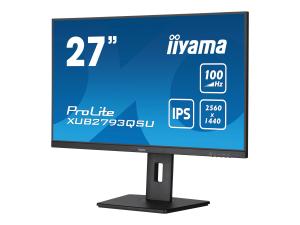 iiyama ProLite XUB2793QSU-B6 - Écran LED - 27" - 2560 x 1440 QHD @ 100 Hz - IPS - 250 cd/m² - 1300:1 - 1 ms - HDMI, DisplayPort - haut-parleurs - noir, mat - XUB2793QSU-B6 - Écrans d'ordinateur