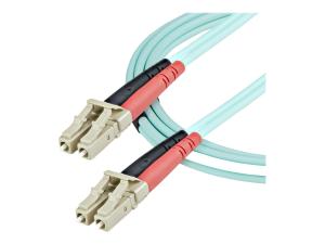 StarTech.com 1m (3ft) LC/UPC to LC/UPC OM3 Multimode Fiber Optic Cable, Full Duplex 50/125Âµm Zipcord Fiber Cable, 100G Networks, LOMMF/VCSEL, <0.3dB Low Insertion Loss - LSZH Fiber Patch Cord - Cordon de raccordement - LC multi-mode (M) pour LC multi-mode (M) - 1 m - fibre optique - duplex - 50 / 125 microns - turquoise - pour P/N: J9152AST, MASFP10GBSR, SFP10GBLRMST, SFP10GBSRST, SFP10GSRSST, SFP10GSRXST - A50FBLCLC1 - Câblesenfibres