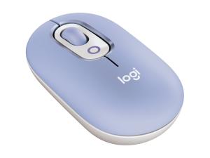 Logitech POP - Souris - emoji personnalisable - optique - 4 boutons - sans fil - Bluetooth 5.1 LE - lilas - 910-007414 - Souris