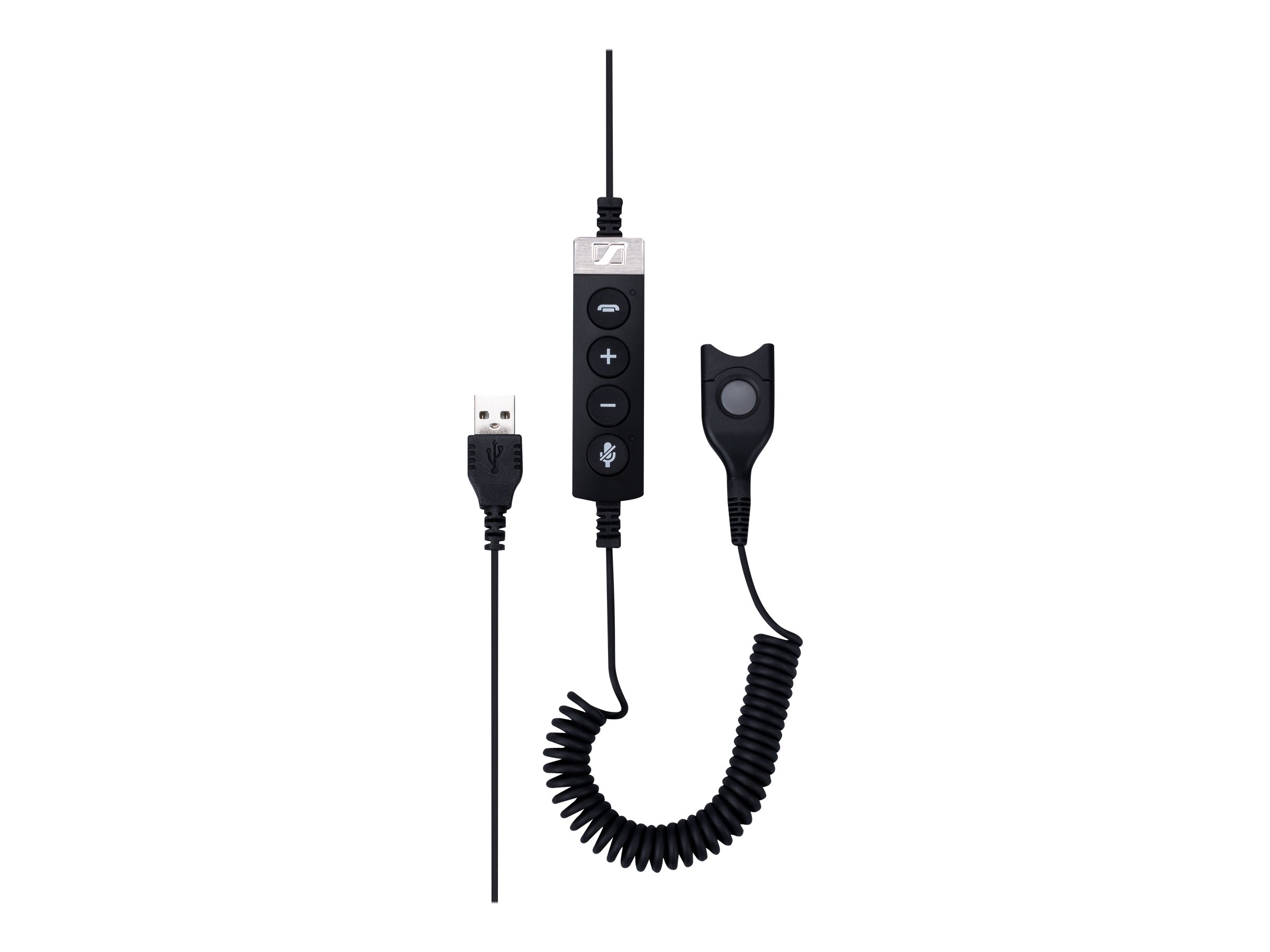 EPOS USB-ED CC 01 MS - Câble pour casque micro - USB mâle pour EasyDisconnect mâle - 1.61 m - bobiné - pour IMPACT SC 230, 260, 630, 660 - 1000824 - Câbles pour écouteurs