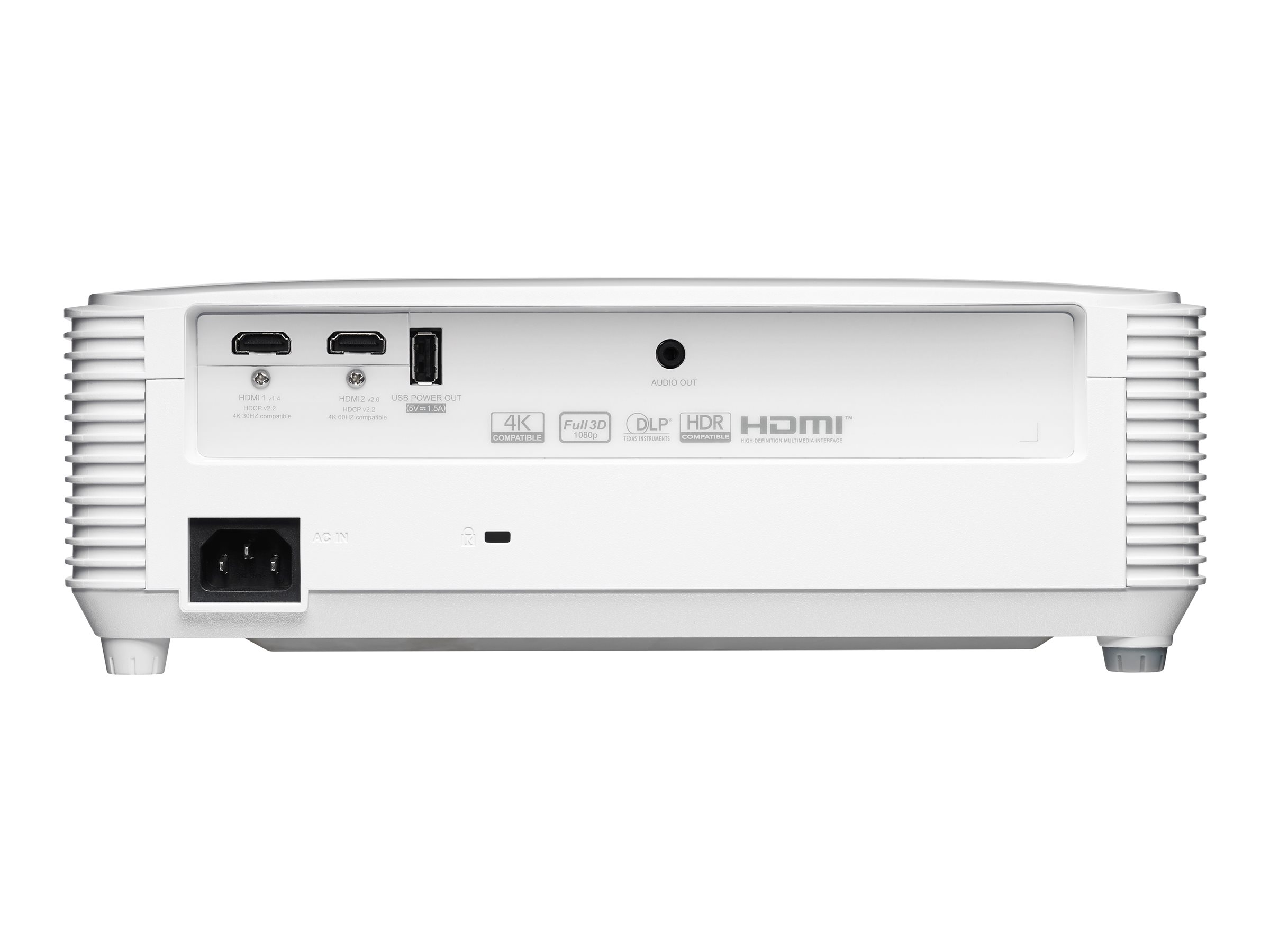 Optoma EH339 - Projecteur DLP - portable - 3D - 3800 lumens - Full HD (1920 x 1080) - 16:9 - 4K - blanc - E9PV7GA10EZ1ET - Projecteurs numériques