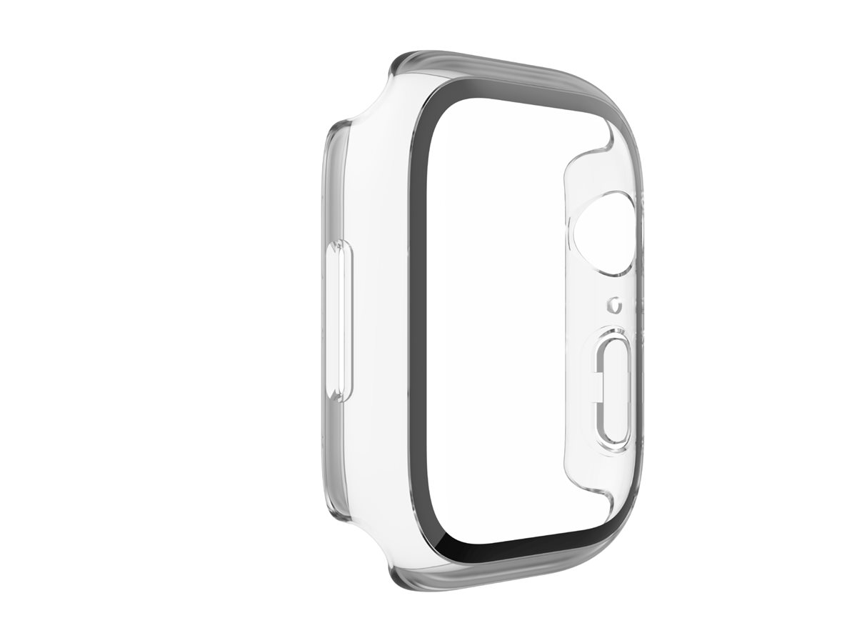 Belkin SCREENFORCE - Coque de protection pour montre intelligente - courbe tempérée, 2 en 1 - polycarbonate, verre trempé - clair - pour Apple Watch (45 mm) - OVG004ZZCL-REV - Sacs multi-usages
