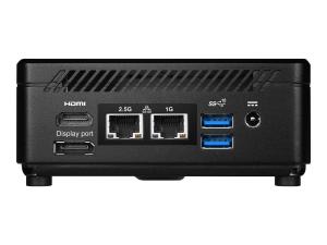 MSI Cubi 5 12M 002BEU - Barebone - mini PC - 1 x Core i5 1235U / jusqu'à 4.4 GHz - RAM 0 Go - Iris Graphics - Gigabit Ethernet, 2.5 Gigabit Ethernet, IEEE 802.11ax (Wi-Fi 6E), Bluetooth 5.3 - 802.11a/b/g/n/ac/ax (Wi-Fi 6E), Bluetooth 5.3 - noir - 936-B0A811-088 - Mini-systèmes