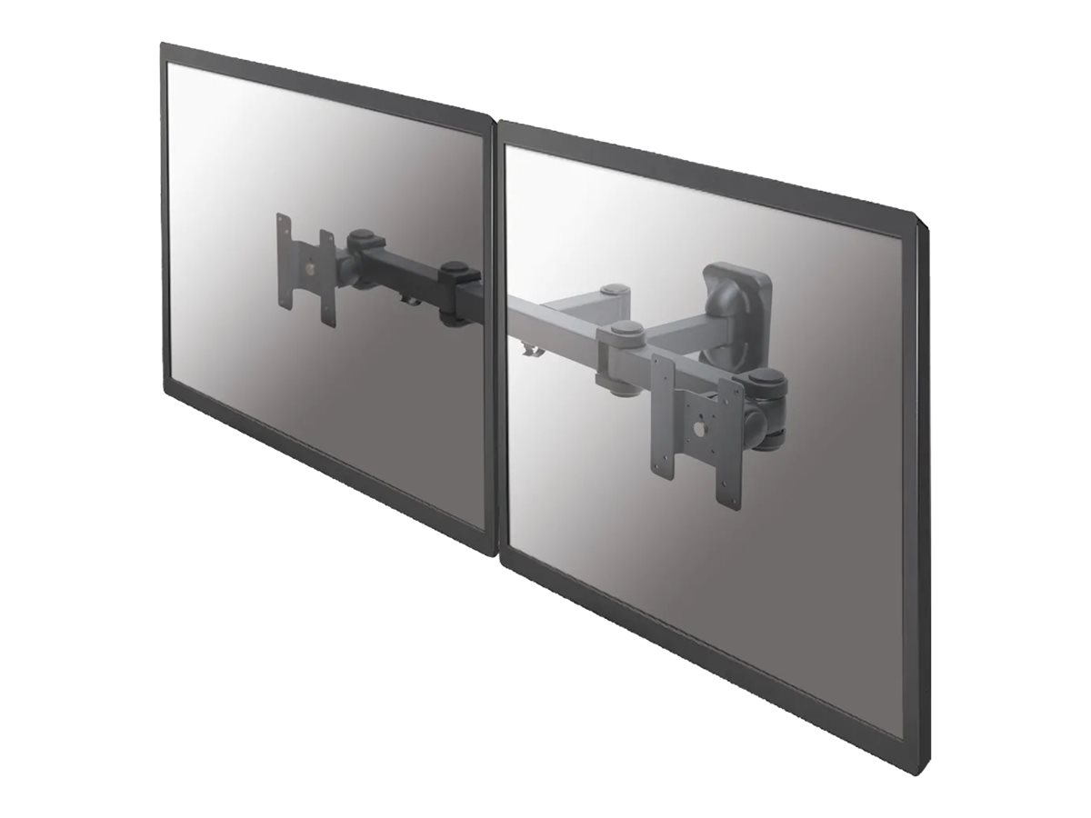 Neomounts FPMA-W960D - Support - pleine action - pour 2 écrans LCD - noir - Taille d'écran : 10"-27" - montable sur mur - FPMA-W960D - Accessoires pour écran